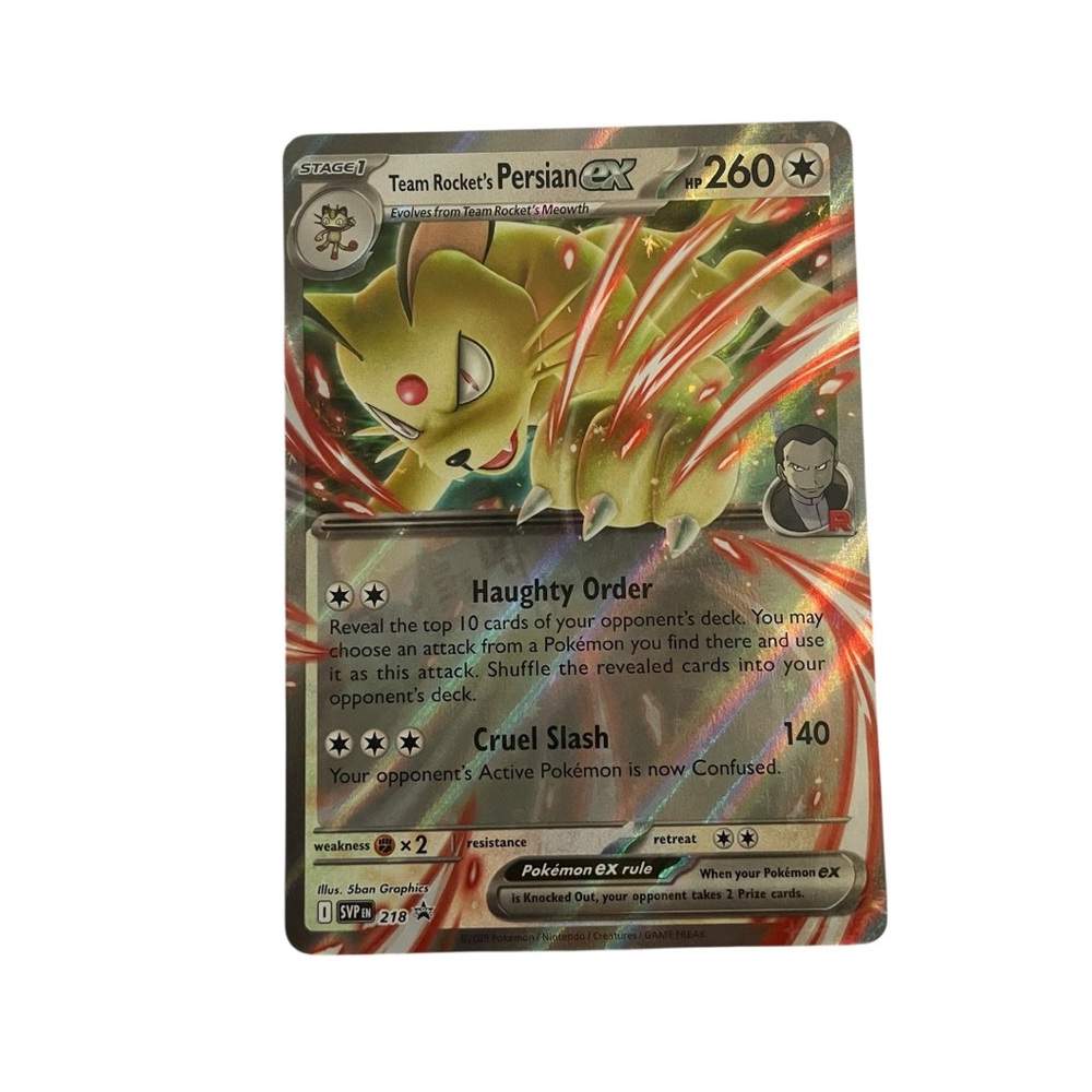 Pokemon Team Rocket's Persian ex - 218 - SV10: Destined Rivals